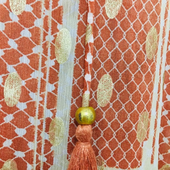 Cream dress with long cami liner - Picture 4 of 6